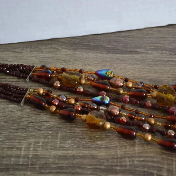 Heavy Glass  Statement Necklace - Picture 1 of 6